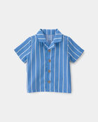 Tout-petit gar&ccedil;on - Pyjama ample 2 pi&egrave;ces &agrave; rayures - Bleu, image 2 sur 4 diapositives