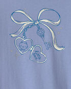Toddler Girl Bow Long-Sleeve Graphic T-Shirt - Blue, image 2 of 3 slides
