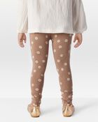 Toddler Girl Floral Stretch Leggings - Brown, image 2 of 7 slides