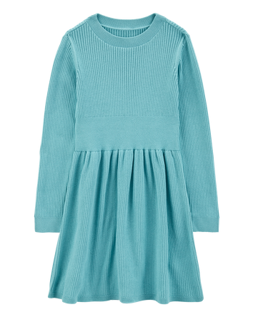 Kid Long-Sleeve Sweater Knit Dress, 