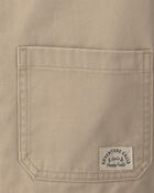 Kids Organic Cotton Twill Barn Jacket - Khaki, image 4 of 5 slides