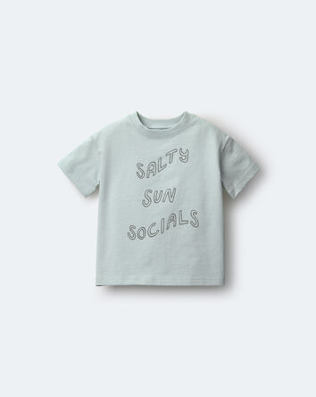 Toddler 'Salty Sun Socials' Relaxed Graphic Tee - Light Blue, 