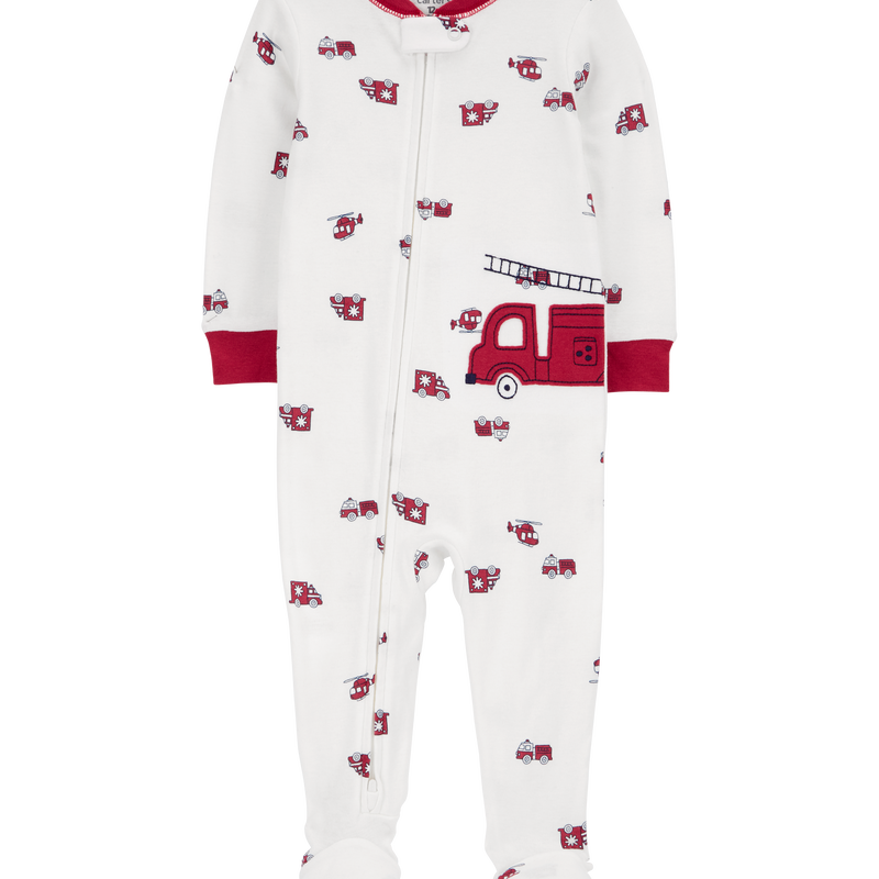 Baby Boys Baby 1 Piece Firetruck 100 Cotton Snug Fit Footie Pyjamas 24M Carter s