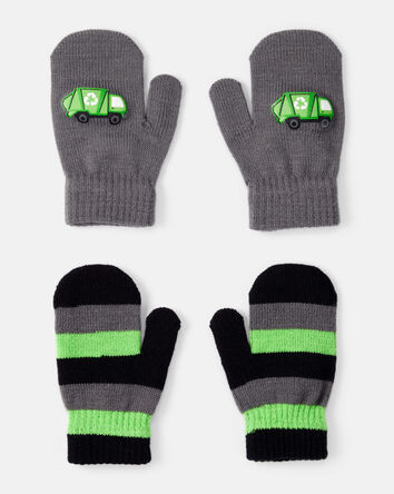 Toddler Girl KOMBI 2-Pack Knit Mittens, 