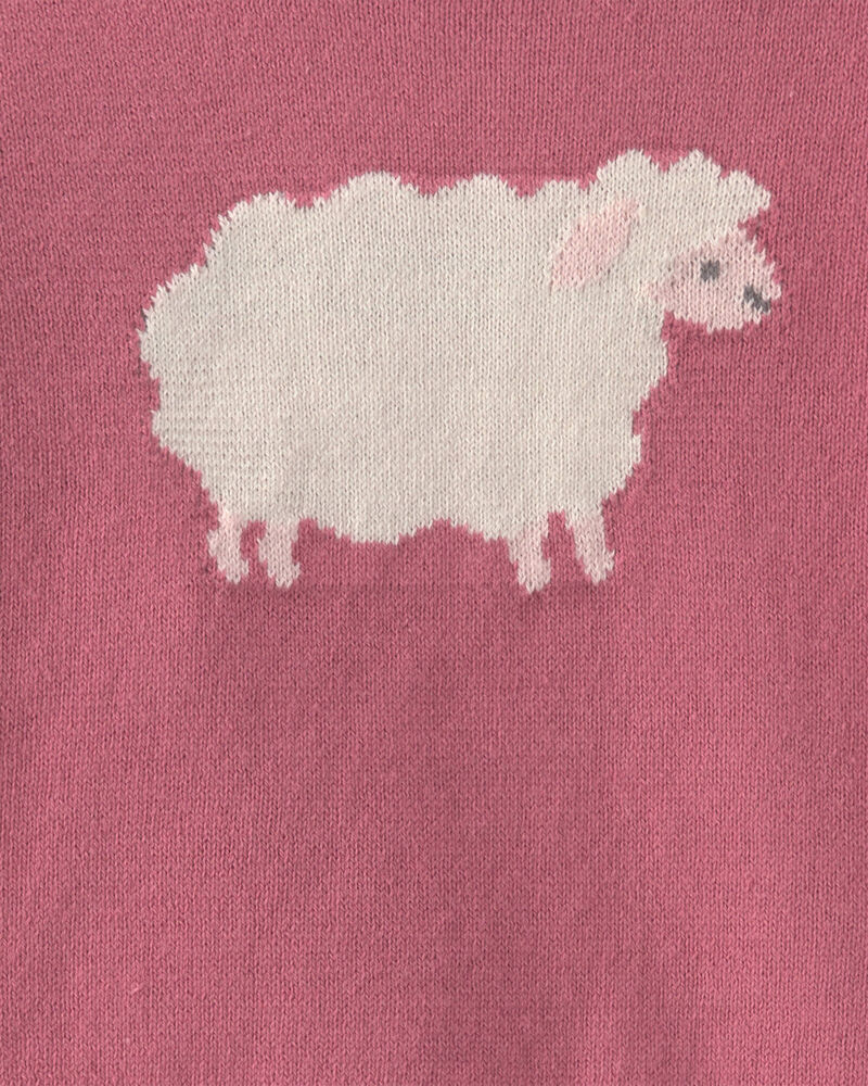 Baby Girl 2-Piece Sheep Long-Sleeve Top & Pant Set - Pink, image 3 of 4 slides
