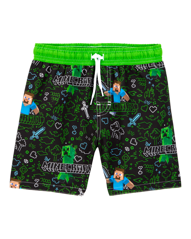 Kid 2-Piece Minecraft™ Rashguard & Swim Trunk Set, image 4 of 6 slides
