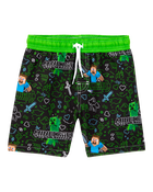Kid 2-Piece Minecraft™ Rashguard & Swim Trunk Set, image 4 of 6 slides