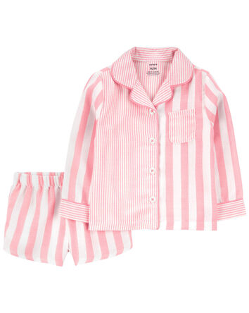 2-Piece Striped Coat-Style Pyjamas, 