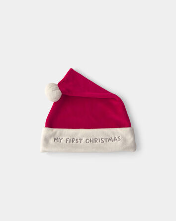 Baby 'My First Christmas' Santa Hat - Red, 