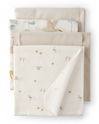Baby 4-Pack Stork Print Receiving Blankets, image 1 of 5 slides