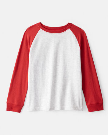 Garçons - T-shirt raglan à manches longues - Blanc, 