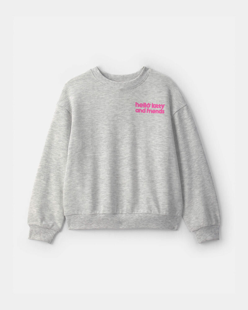 Filles - Chandail en jersey bouclette Hello Kitty&reg; - Gris, image 1 sur 4 diapositives
