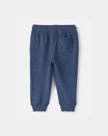 B&eacute;b&eacute; gar&ccedil;on - Pantalon de jogging en jersey bouclette - Bleu, 