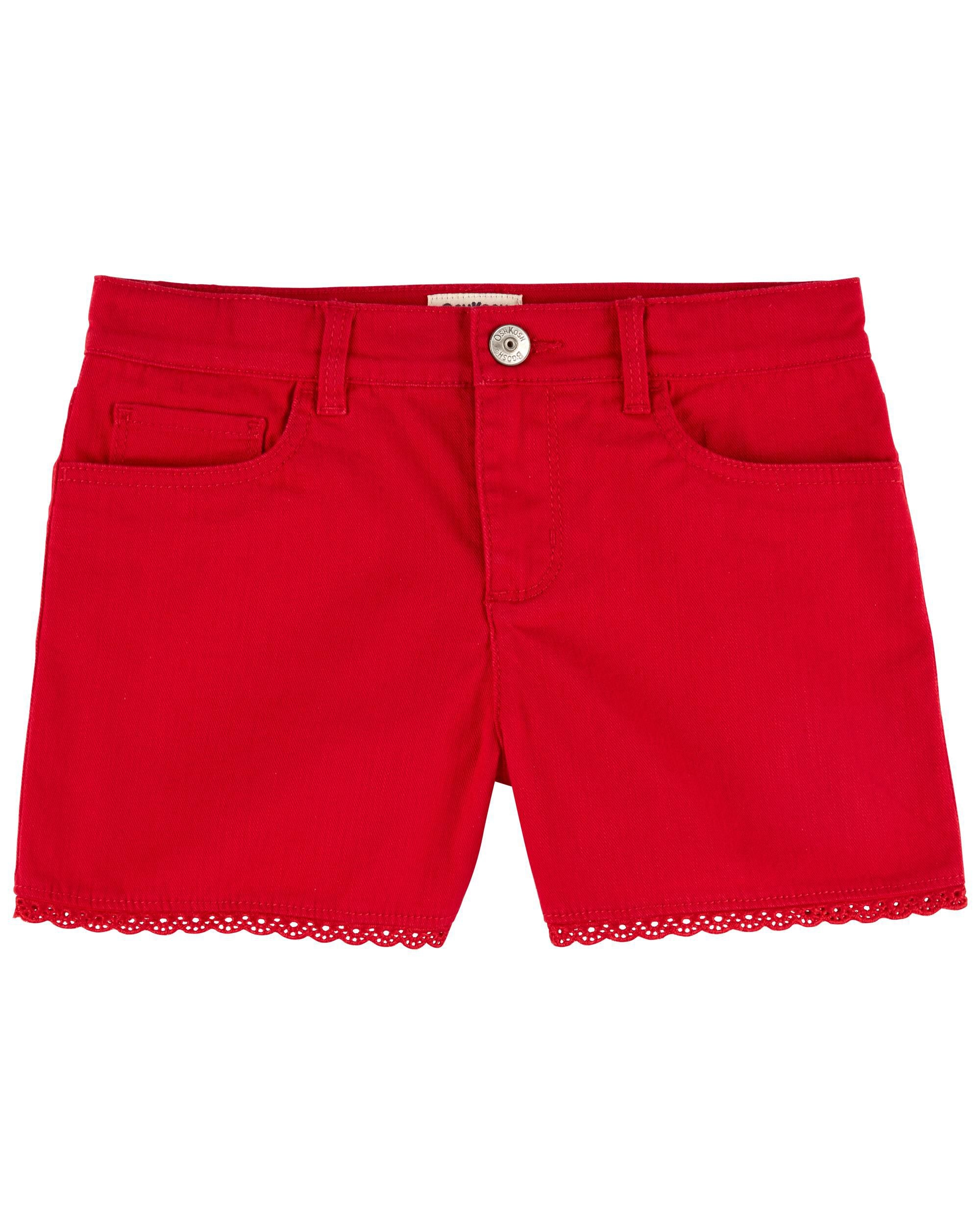 Girls red denim shorts outlet