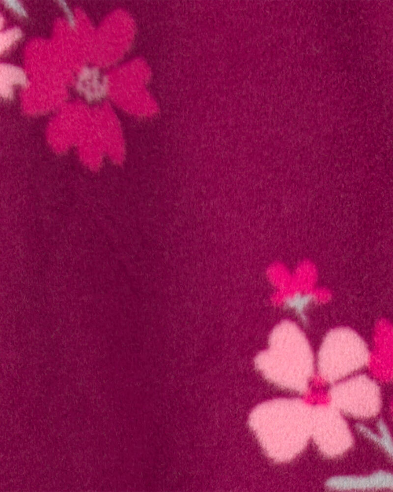 B&eacute;b&eacute; fille - Grenouill&egrave;re en molleton &agrave; fermeture &agrave; glissi&egrave;re double sens et motif floral - Mauve, image 4 sur 4 diapositives