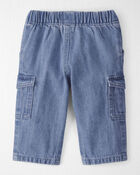 Baby Organic Cotton Denim Cargo Pants, image 2 of 6 slides