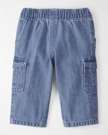 Baby Organic Cotton Denim Cargo Pants, 