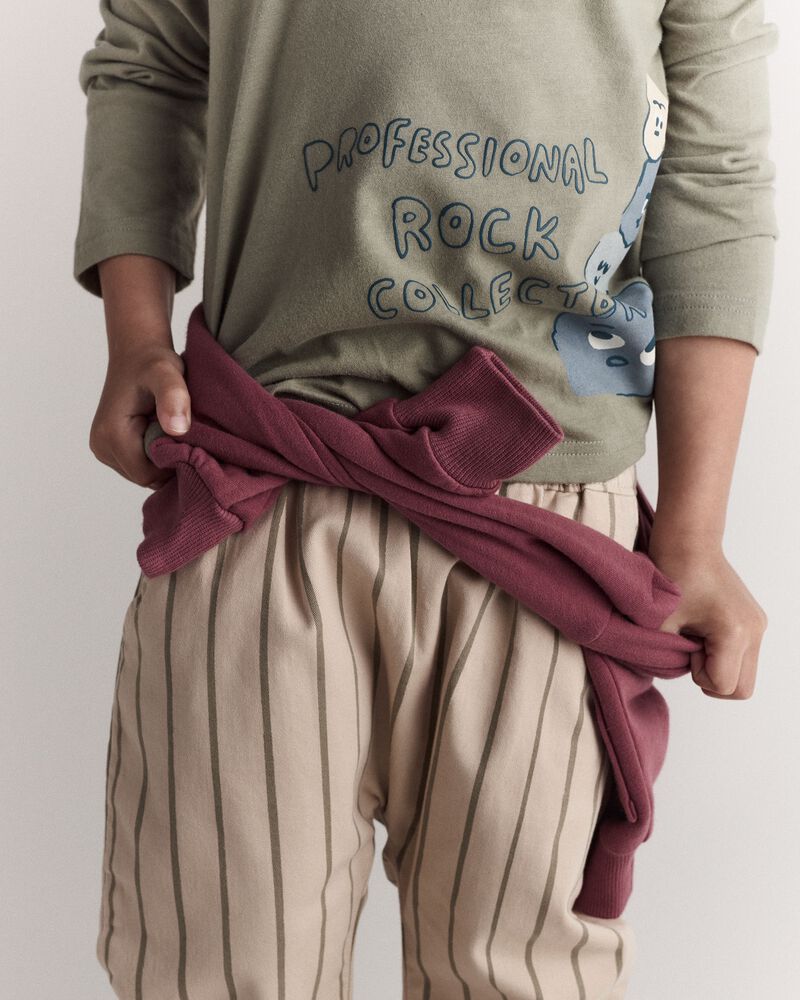 Toddler Rock Collector Long-Sleeve Relaxed Graphic Tee - Olive, image 4 of 7 slides