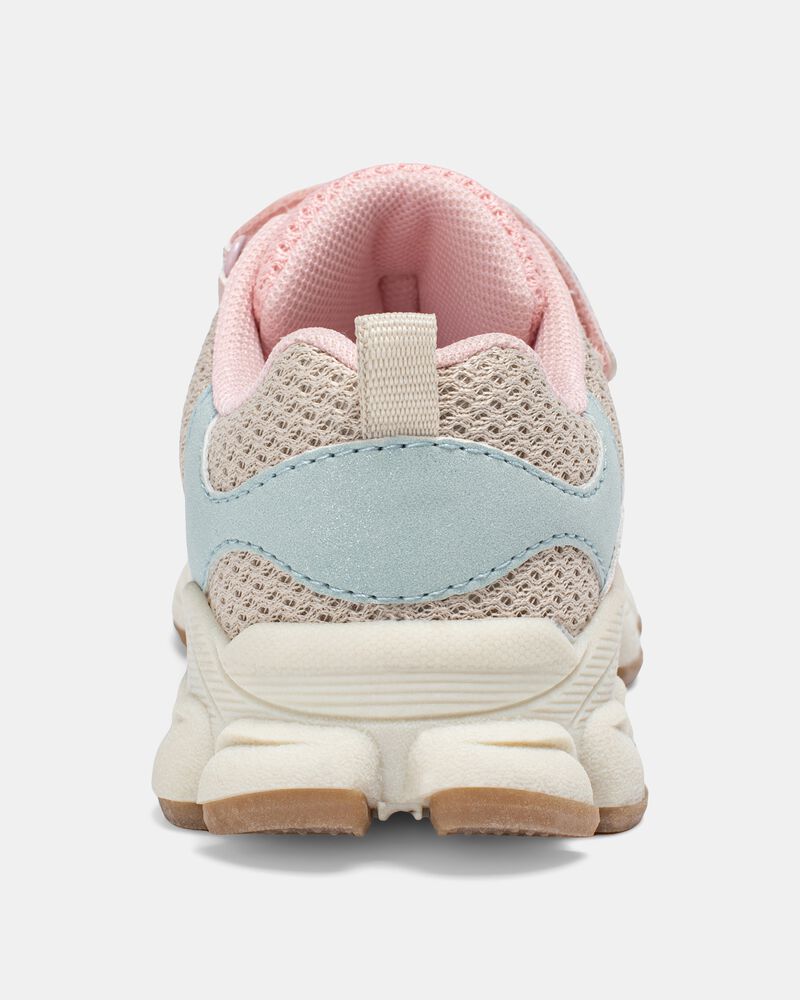 Toddler Girl Athletic Sneakers - White/Pink, image 3 of 6 slides