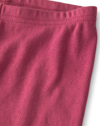 Filles - Pyjama 2 pi&egrave;ces en coton biologique &agrave; motif ajour&eacute;, 