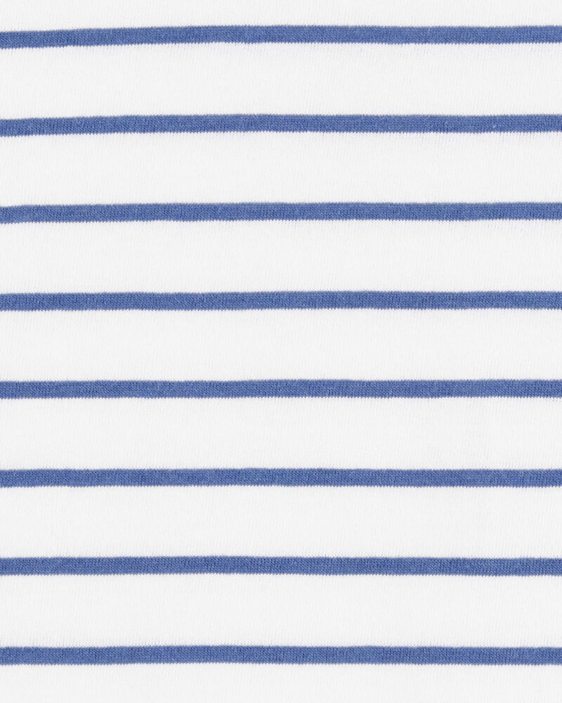 Kid Striped Short-Sleeve Fashion Top - Navy, image 2 of 3 slides