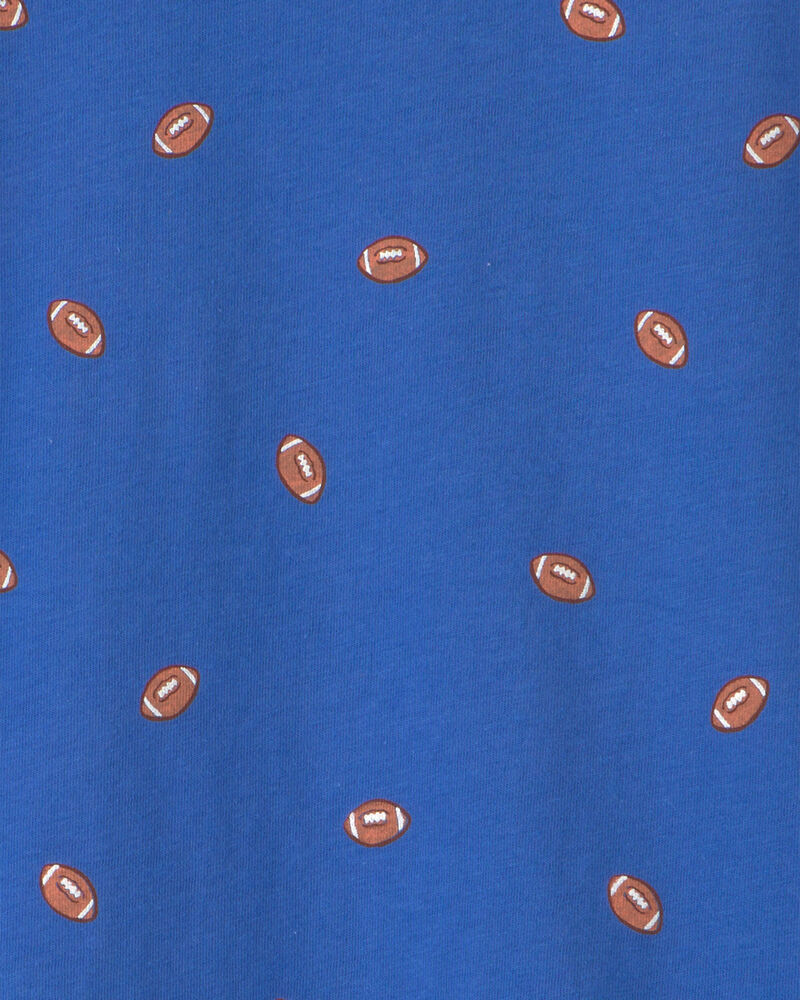 Gar&ccedil;ons - T-shirt manches longues &agrave; motif football &ndash; Bleu, image 2 sur 2 diapositives
