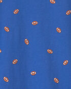 Gar&ccedil;ons - T-shirt manches longues &agrave; motif football &ndash; Bleu, image 2 sur 2 diapositives
