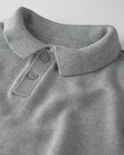 Toddler Boy Organic Cotton Sweater Knit Polo, image 2 of 4 slides