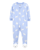 Toddler 1-Piece Dog Fleece Footie Pyjamas, image 1 of 5 slides