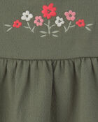 B&eacute;b&eacute; fille - Robe sans manches &agrave; broderie florale - Vert, image 4 sur 4 diapositives