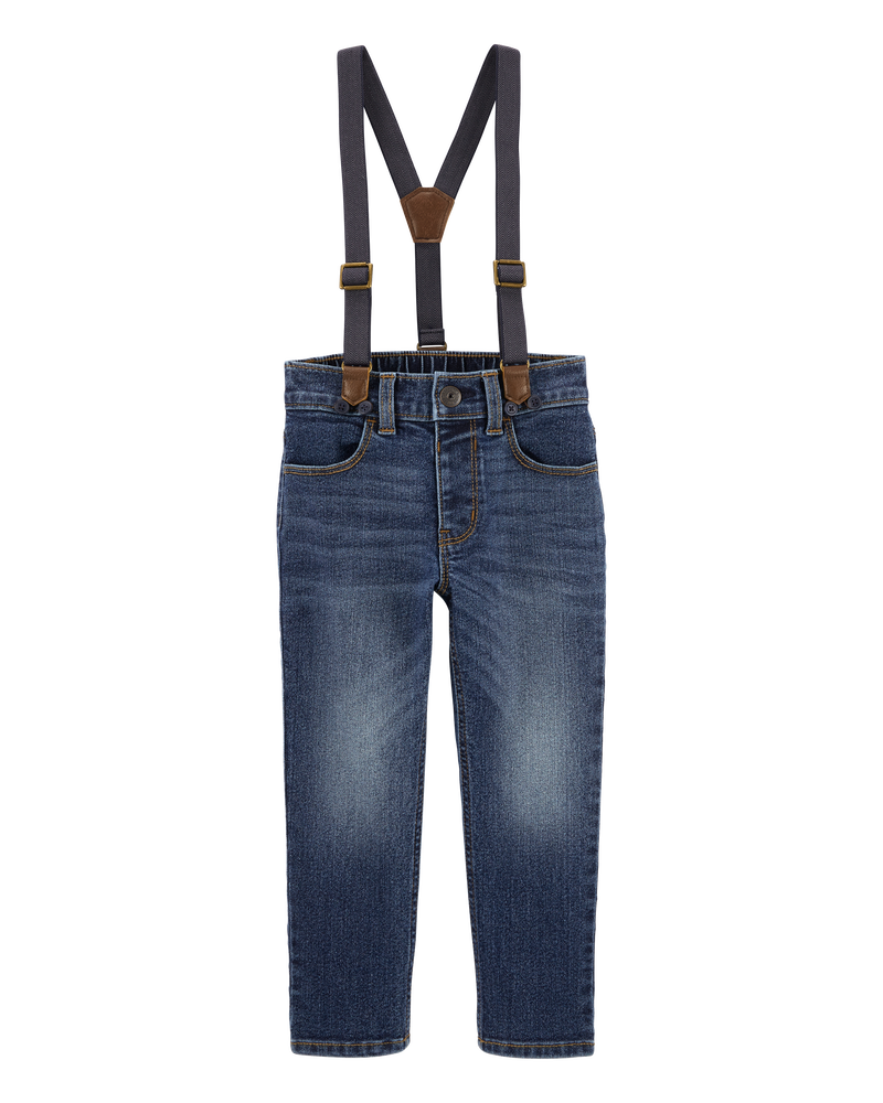 Toddler Boy The Favourite: Stretch Denim Suspenders, image 1 of 4 slides