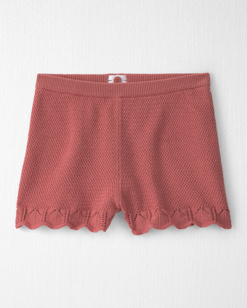 Girls 2-Piece Organic Cotton Knit Top & Short Set, image 2 of 5 slides