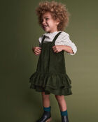 Toddler Girl Ruffle Skirtall - Olive, image 1 of 5 slides