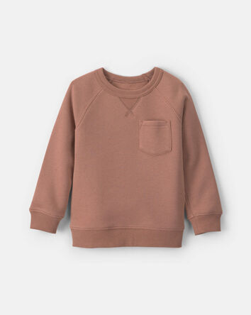 Toddler Boy Fleece Pullover Sweatshirt - Brown, 