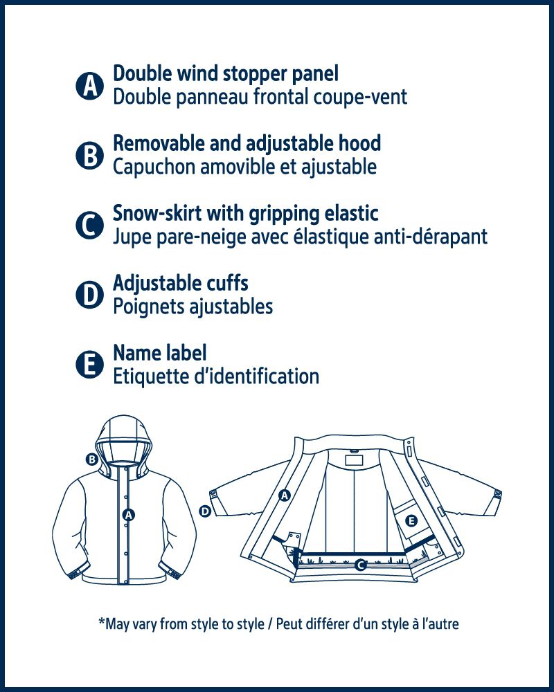 Gar&ccedil;ons - Habit de neige 2 pi&egrave;ces Taslan de couleurs contrastantes, image 8 sur 13 diapositives