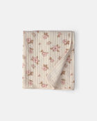 Baby 1pk Floral Knit Blanket, image 1 of 2 slides