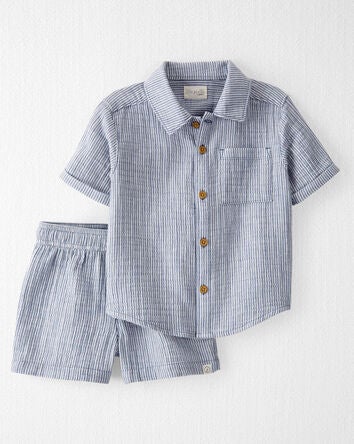 Toddler 2-Piece Organic Cotton Striped Set, 