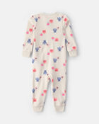 Baby Girl 1-Piece Monster 2-Way Zip DreamPlush Snug Fit Pyjama - Cream, image 2 of 5 slides