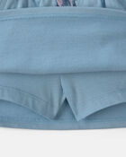 Tout-petit fille - Jupe-short en jersey bouclette - Bleu, image 2 sur 3 diapositives