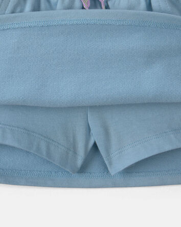 Tout-petit fille - Jupe-short en jersey bouclette - Bleu, 