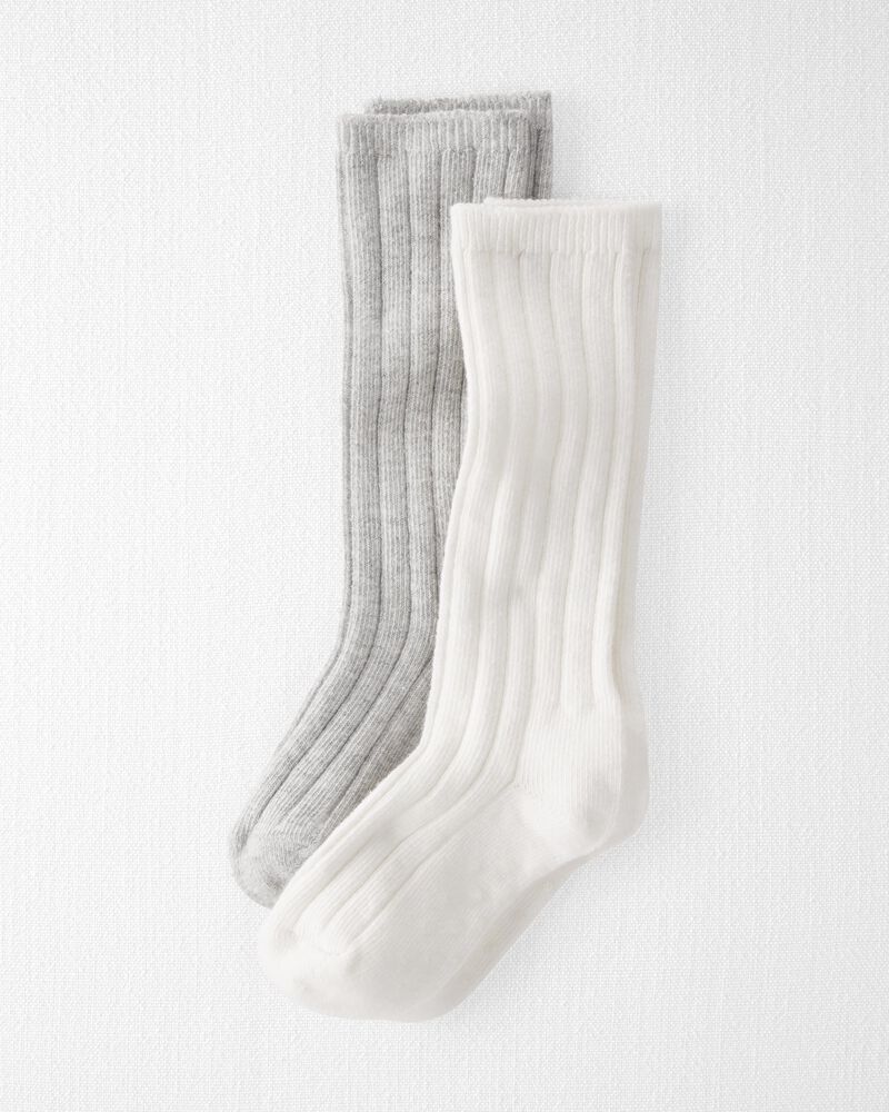 Enfant en bas âge Emballage de 2 paires de chaussettes aux genoux, image 1 sur 3 diapositives