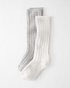 Enfant en bas âge Emballage de 2 paires de chaussettes aux genoux, image 1 sur 3 diapositives