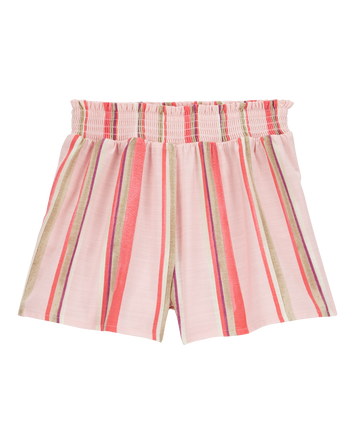 Kid Striped Flowy Pull-On Shorts, 
