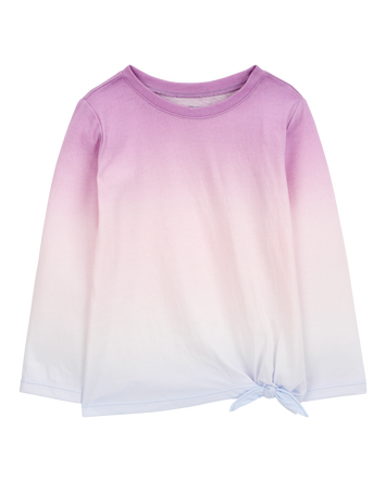 Toddler Ombre Tie-Front Long-Sleeve Top, 