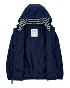 Kid Solid Windbreaker Jacket - Navy, image 2 of 3 slides