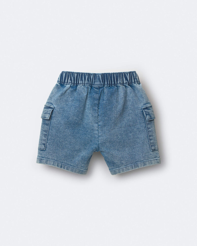 Tout-petit gar&ccedil;on - Short cargo en denim, image 6 sur 7 diapositives