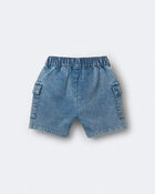 Tout-petit gar&ccedil;on - Short cargo en denim, image 6 sur 7 diapositives
