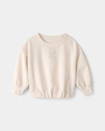 B&eacute;b&eacute; - Chandail en jersey bouclette - Cr&egrave;me, 