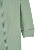 Bébé - Grenouillère PurelySoft à fermeture à glissière à 2 sens de couleur unie - Vert, image 2 sur 5 diapositives