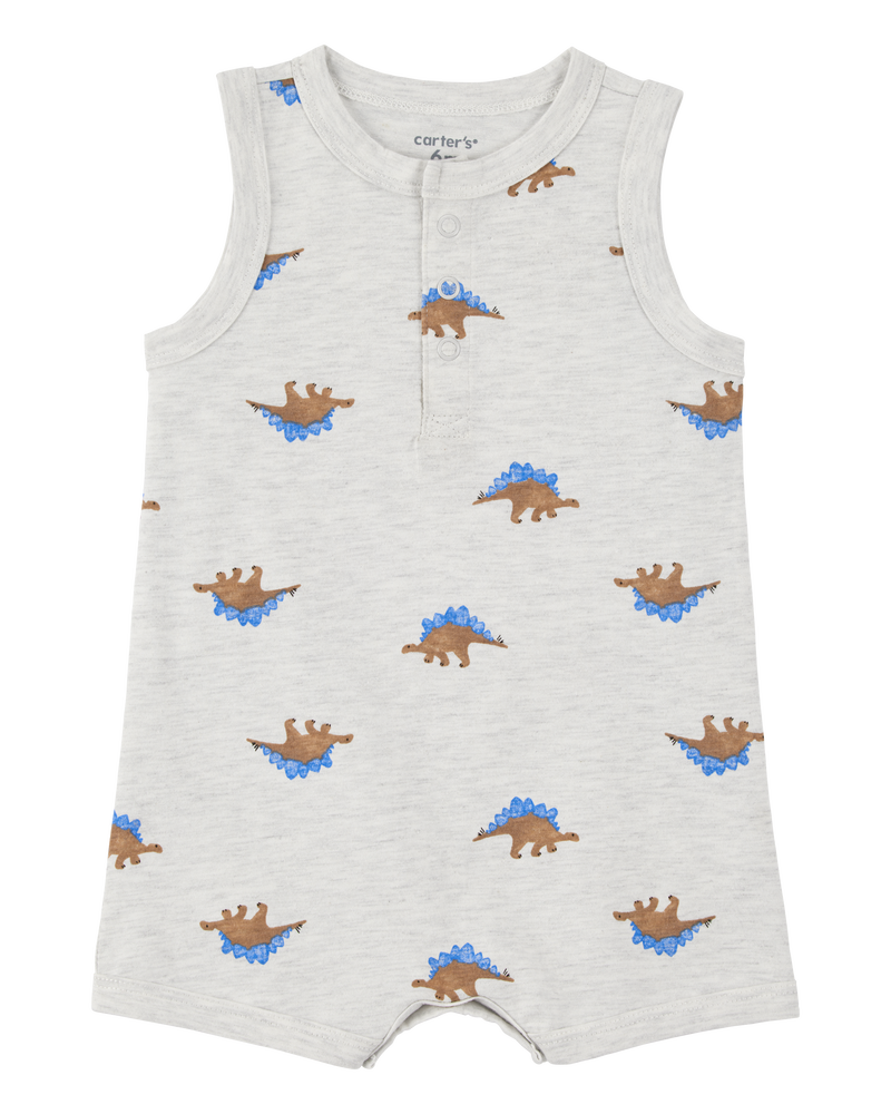Baby Dinosaur Sleeveless Romper, image 1 of 3 slides